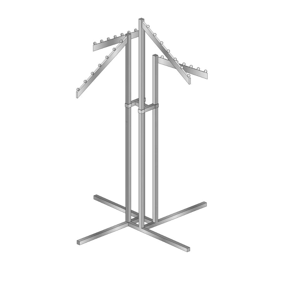 apparel store 4 arm clothing rack garment retail display