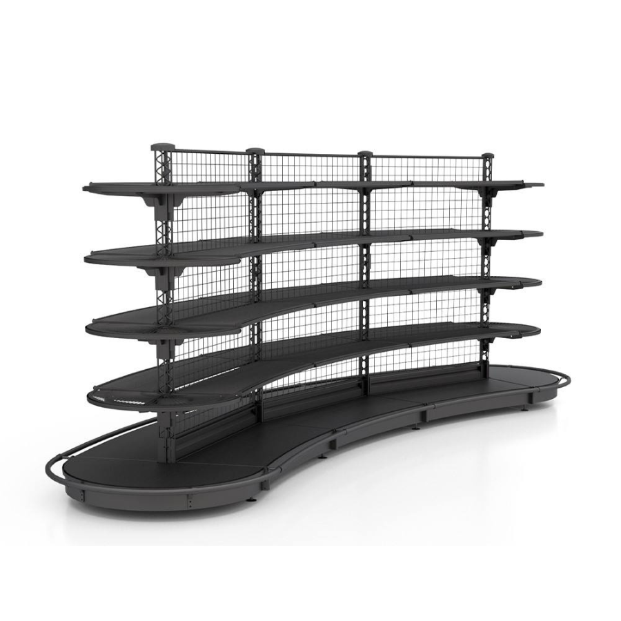 Combo Gondola Store Shelving Island Display With End Cap