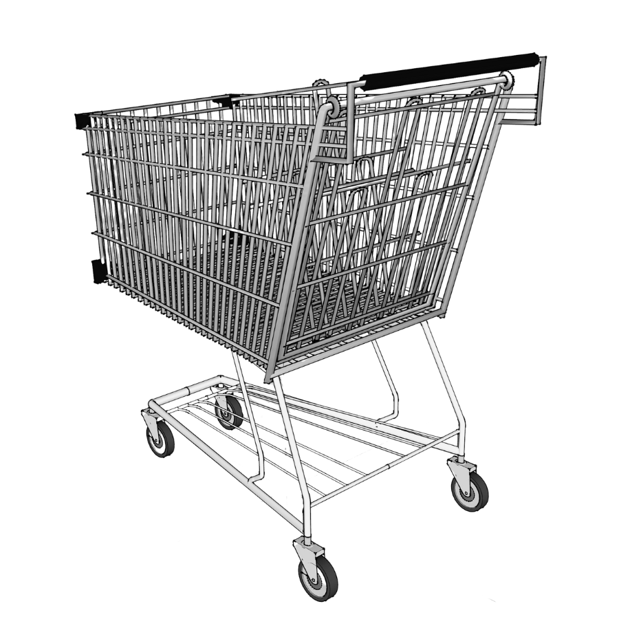 eco friendly sturdy shopping carts with wheels