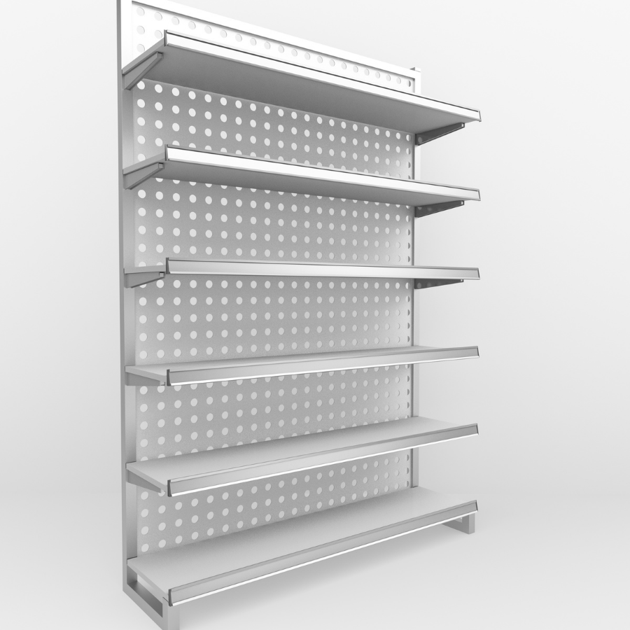 Single Sided Godola Shelving Wall Display