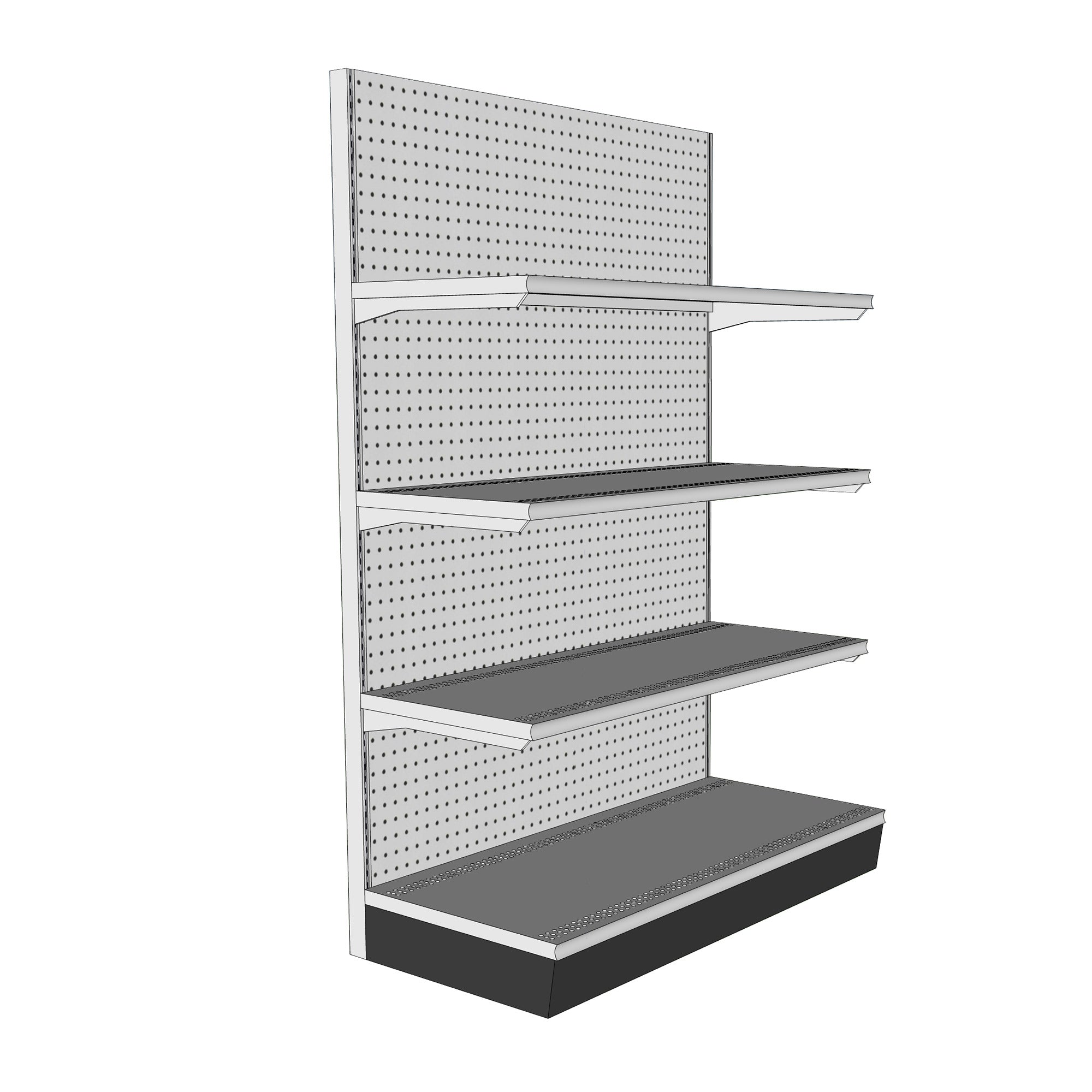 pegboard back gondola end caps freestanding display