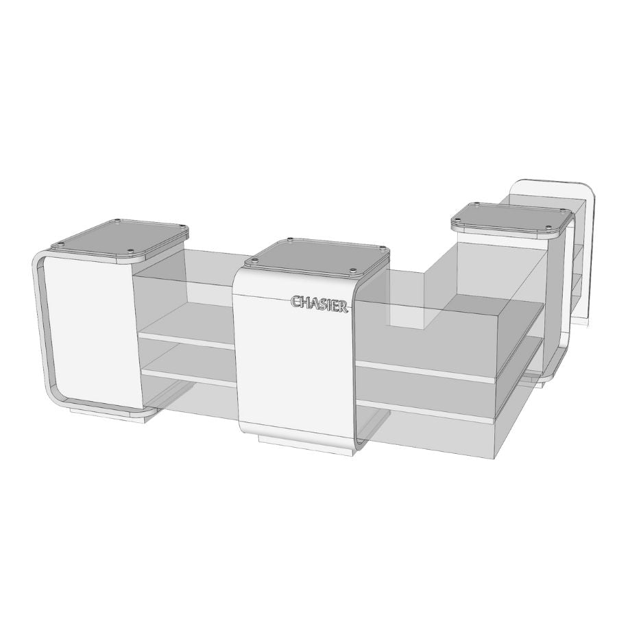 L-shaped Retail Cash Register Counters for Pharmacy Stores