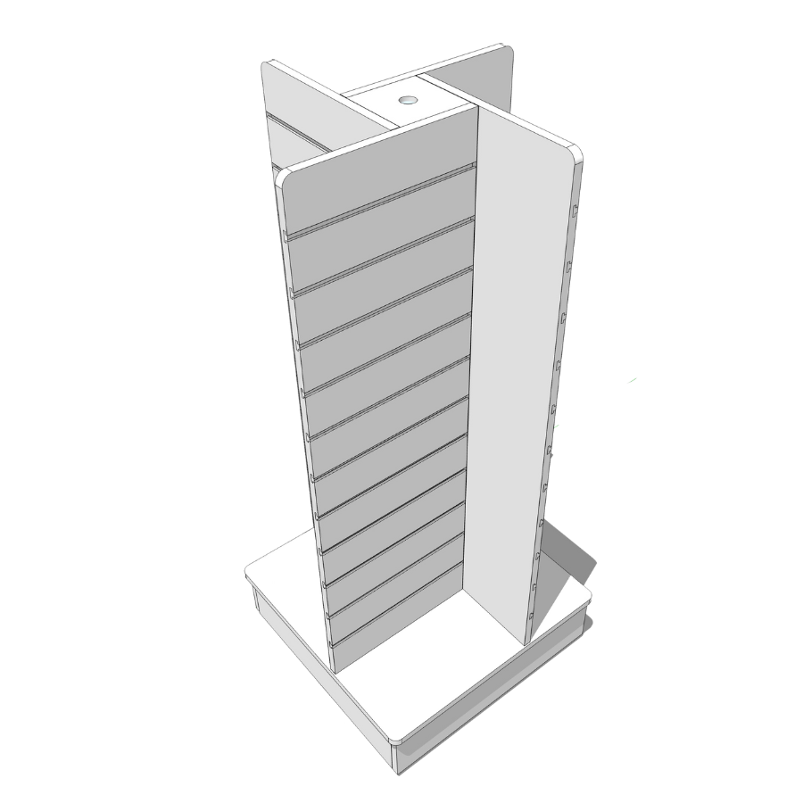 retail stores slatwall 4 way display gondola shelf