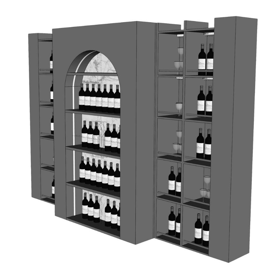 classic wooden wine spirit display cabinet for liquor store