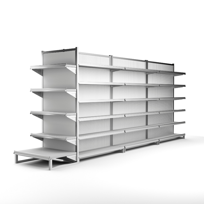 Combo Gondola Store Shelving Island Display With End Cap Beate