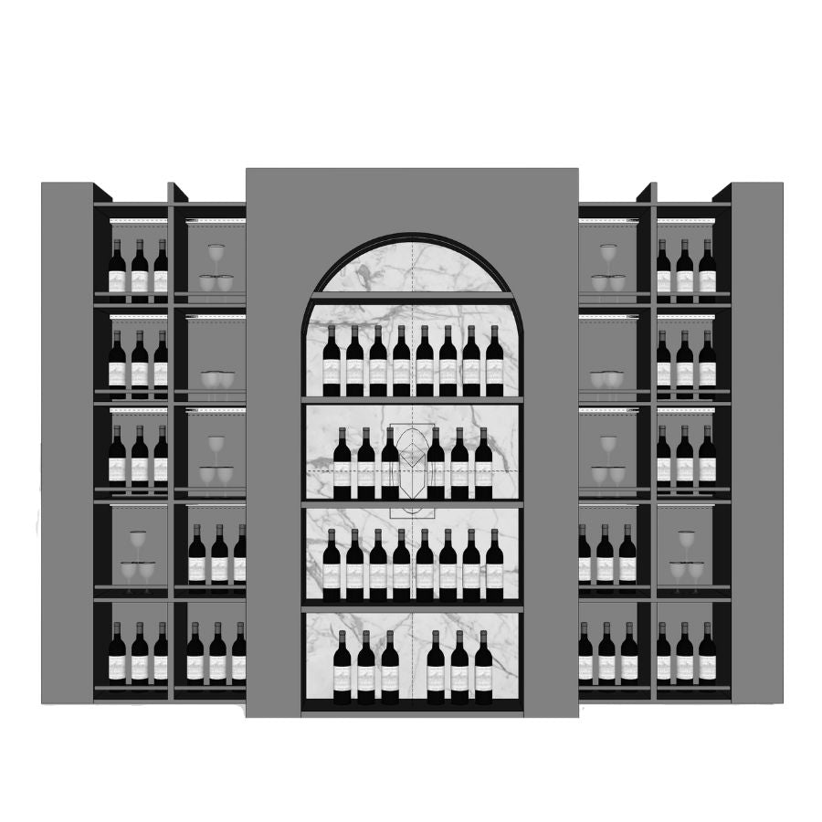 luxury wooden wine display cases for liquor stores