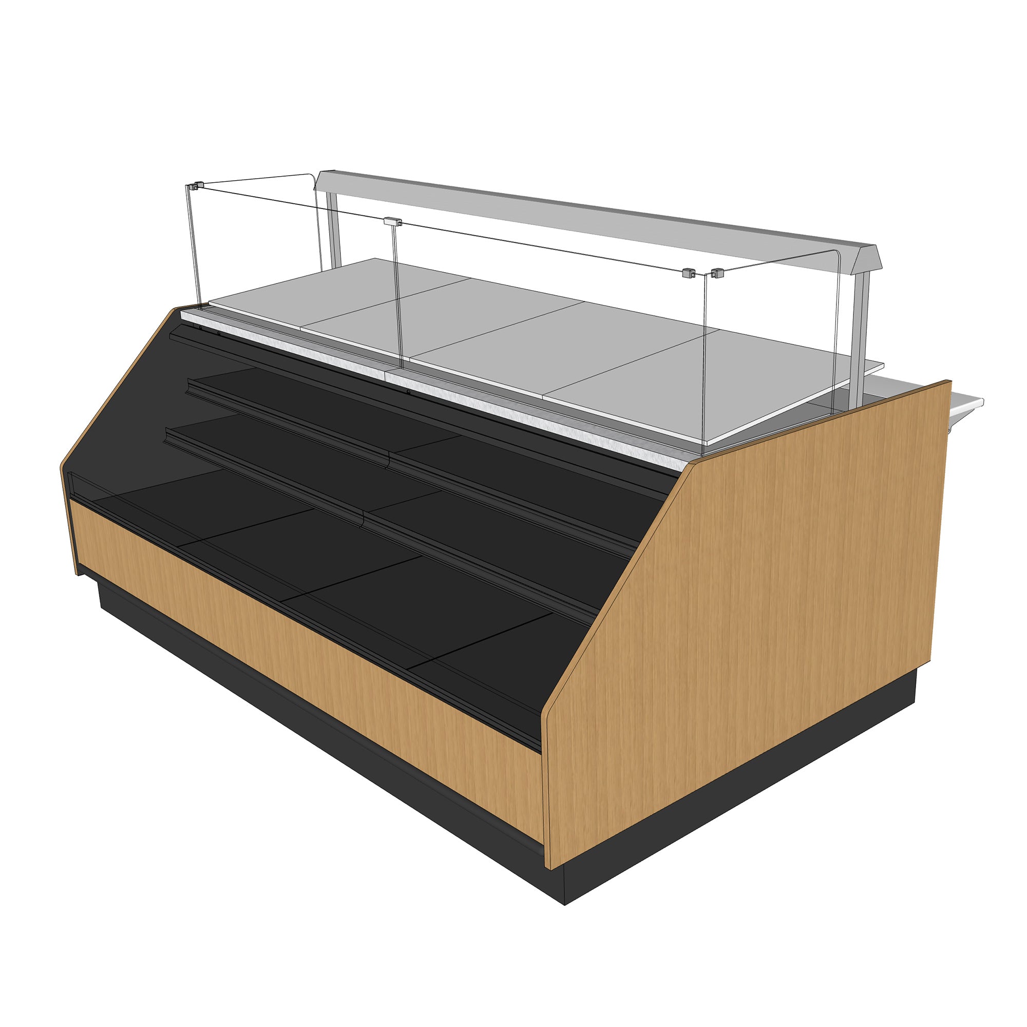 modern bakery display cases with led lights